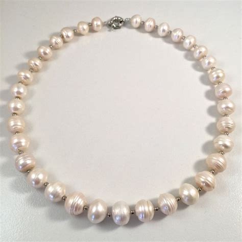 Large Round Baroque Pearl Necklace Baroque Pearl Necklace Pearls