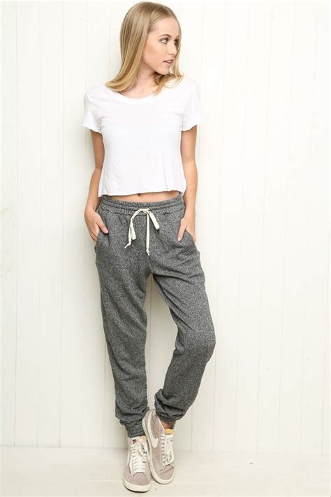 Image Result For How To Wear Long Sweatpants Cute Sweatpants Outfit