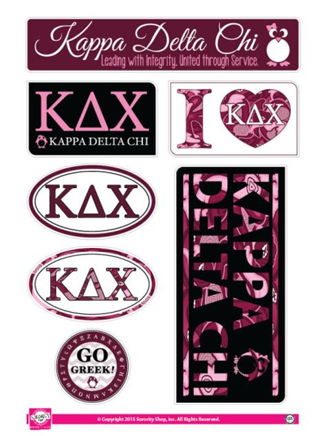 Kappa Delta Chi Lifestyle Stickers