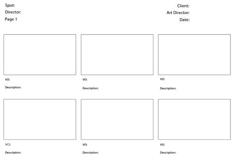 Professional Storyboard Template