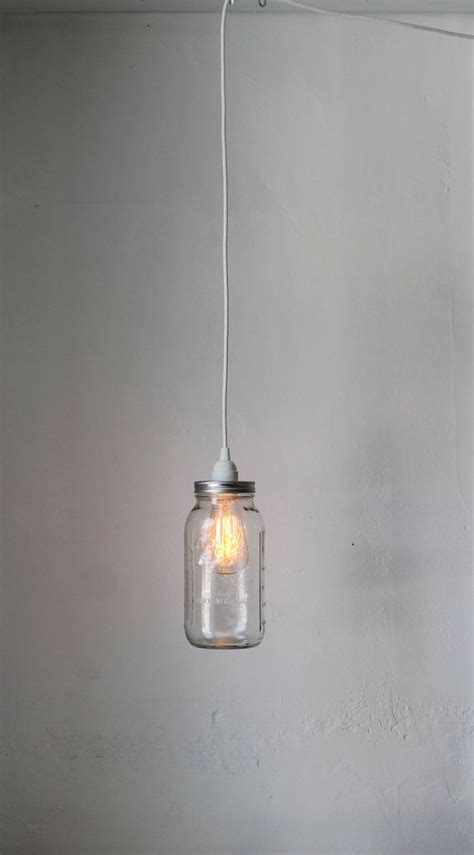 Mason Jar Pendant Lamp Large Half Gallon Mason Jar Hanging Etsy