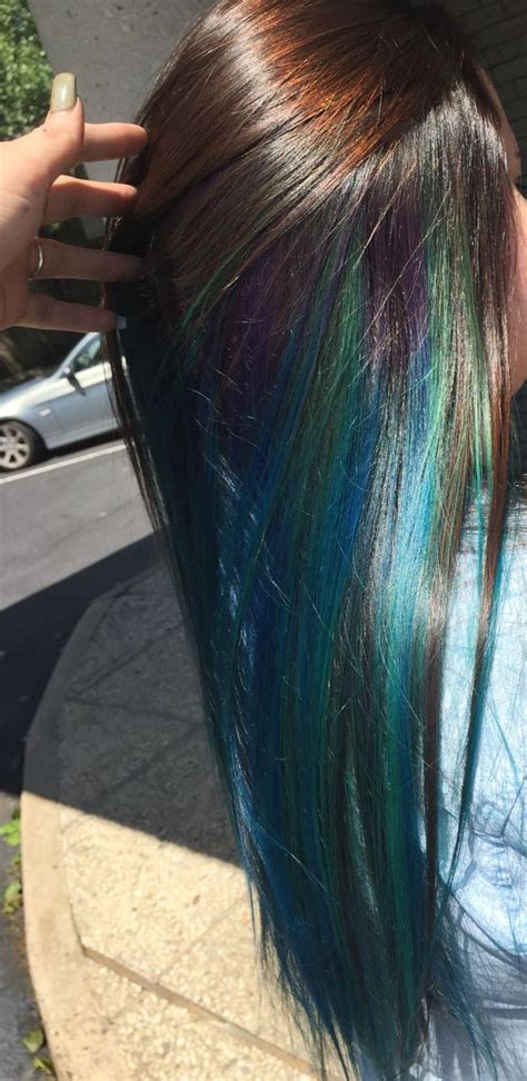 Blue Blend With Hint Of Purple Underneath Layer Of Dark