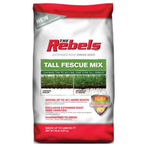The Rebels 100526883 Tall Fescue Mix Extended Root Grass Seed 20 Lb