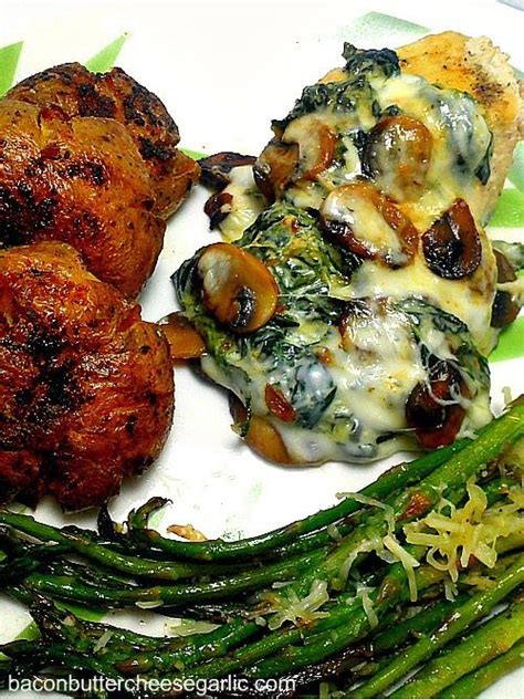 Spinach Mushroom Smothered Chicken Food Recipes