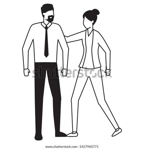Business Man Woman Characters Vector Illustration Stock Vector Royalty
