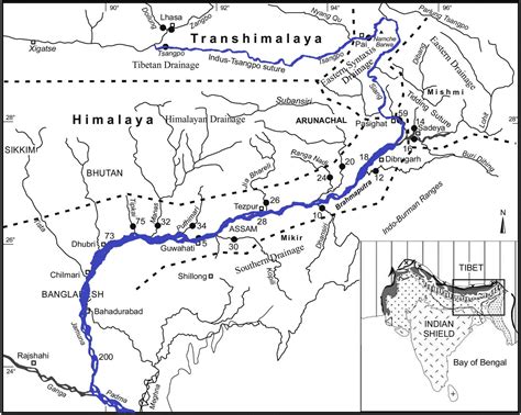 Brahmaputra River System Map