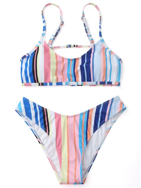 Stripes Cami Bikini Set Stripe Bikinis Bikini Set Swimwear My XXX Hot
