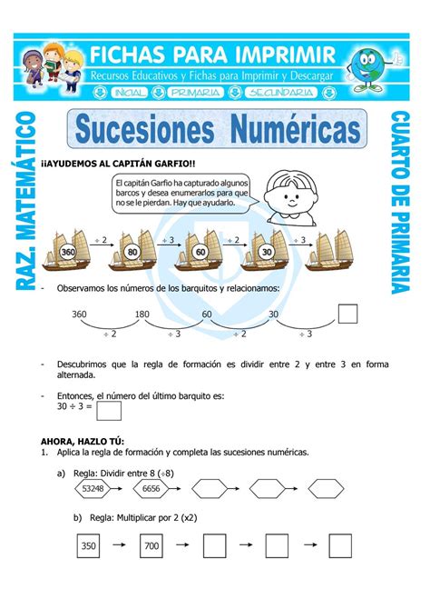 Ejercicios De Sucesiones Num Ricas Para Cuarto De Primaria By Dayana Ivette Gonzalez Ramirez