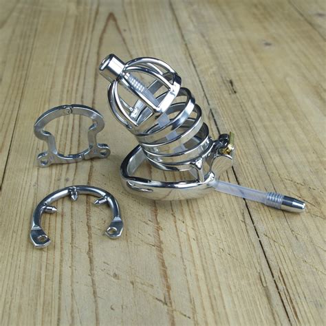 Long Chastity Cage With Urethral Tube Stainless Steel Penis Etsy