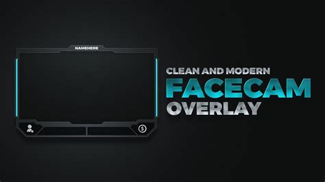 FREE Clean And Modern FaceCam Overlay Template FREE PSD Photoshop