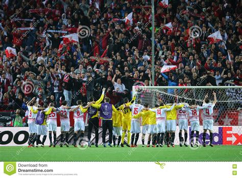 The compact squad overview with all players and data in the season overall statistics of it shows all personal information about the players, including age, nationality, contract. Sevilla FC Players Celebrating With Fans The Victory ...