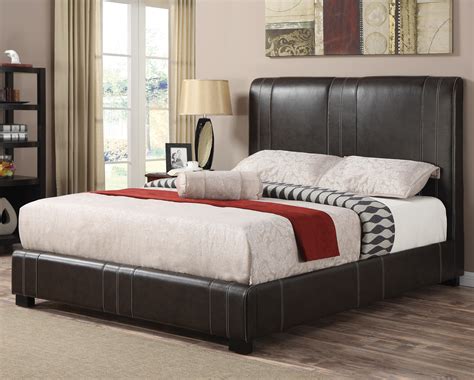 Platform bed frames are a modern alternative to traditional bed frames that eliminates the need for a bulky box spring. Upholstered Beds King Caleb Upholstered Bed in Dark Brown ...