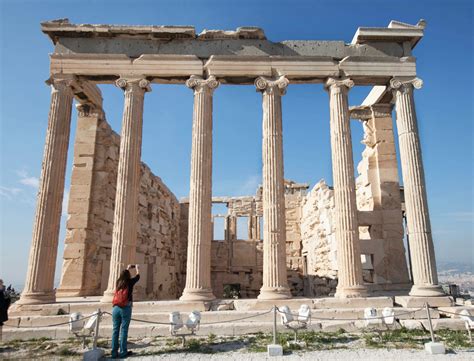 The Erechtheion Or Erechtheum An Ancient Greek Temple On The North