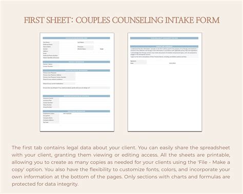 Marriage Counseling Forms Couples Therapy Intake Form Couples Counseling Intake Form Marital