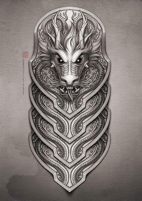 Half Sleeve Dragon Tattoo On Behance