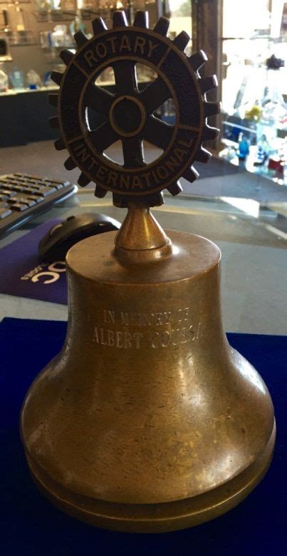 Our Engrave Work On Rotary Club Brass Bell Custom Engrave