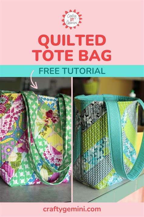 Jenny Doan And Crafty Gemini Quilted Tote Bag Tutorial Crafty Gemini