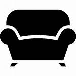 Sofa Icon Armchair Furniture Icons Household Vector