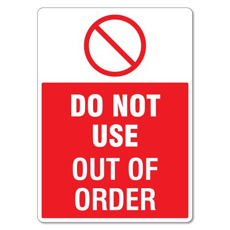 Maybe you would like to learn more about one of these? Do Not Use Out Of Order Sign - The Signmaker