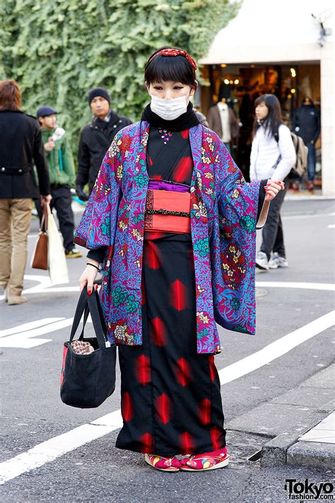 Kra Fans Beautiful Kimono Hair Bow And Sandals In Harajuku Tokyo Fashion