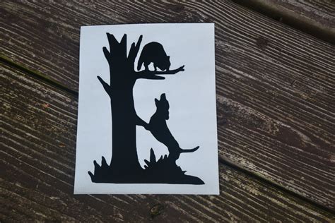 Coon Hunting Dog Treeing Coon Decal