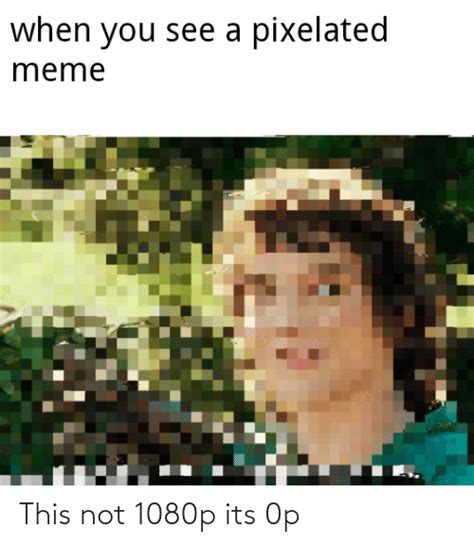 When You See A Pixelated Meme This Not 1080p Its 0p Meme On Meme