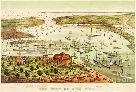 The Port Of New York Harbor Painting By Roberto Prusso