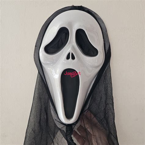 Jual Topeng Halloween Scream Kostum Hantu Seram Haloween Scary Mask