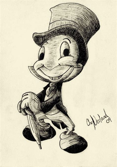 Jiminy Cricket By Sharivoffs On Deviantart Disney Tattoos Disney
