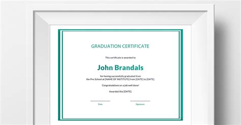 Free High School Graduation Certificate Template