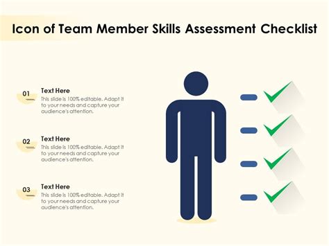 Icon Of Team Member Skills Assessment Checklist Presentation Graphics