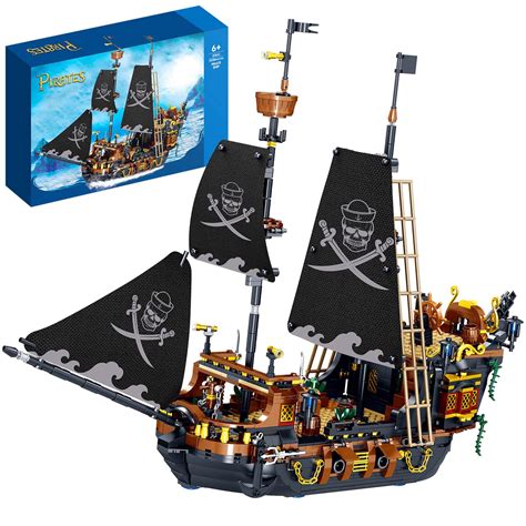Buy Mesiondymini Building Blocks Pirate Ship Model Kit For Boys And