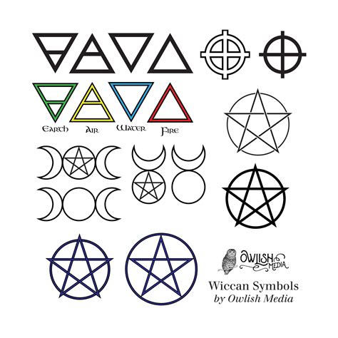 Wiccan Pagan Symbols Clip Art Vector Etsy Canada