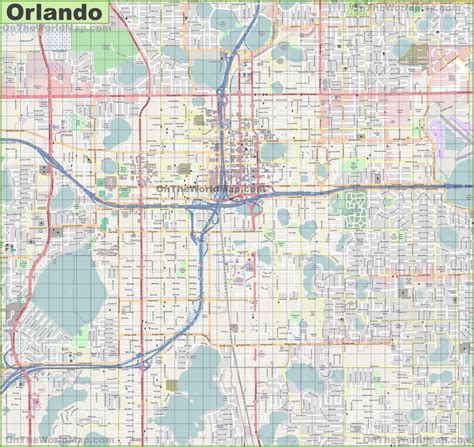 Orlando Florida Street Map And Travel Information Download Free