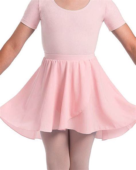 Elastic Slip On Ballet Skirt In Pinkblack For Girls Fitness