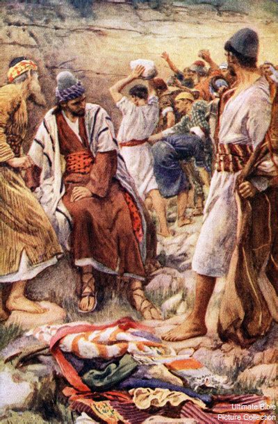 Acts 8 Bible Pictures Saul Guards Coats Of Men Stoning Stephen