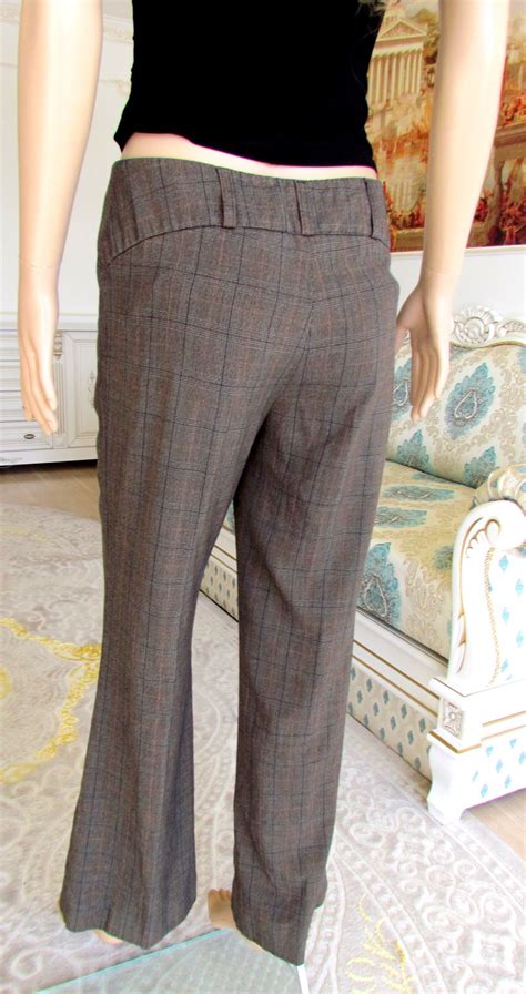 Brown Plaid Pants Womens Plaid Pants Retro Pants Womens Pants Etsy