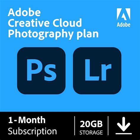 Adobe Creative Cloud Photography Plan 20 Gb Photoshop Lightroom