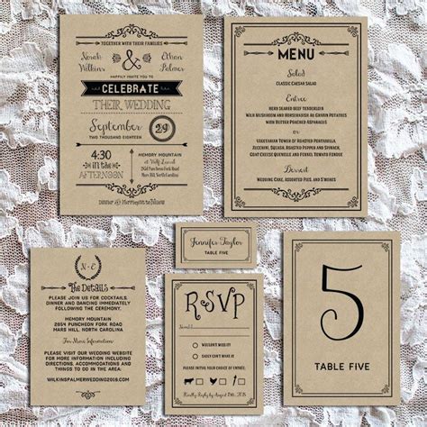 Diy Rustic Wedding Invitations Kits Have A Large Ejournal Lightbox