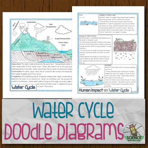 Water Cycle Doodle Diagrams Store Science And Math With Mrs Lau