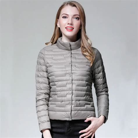 new designed winter women ultra light down jacket casual female portable duck feather coat