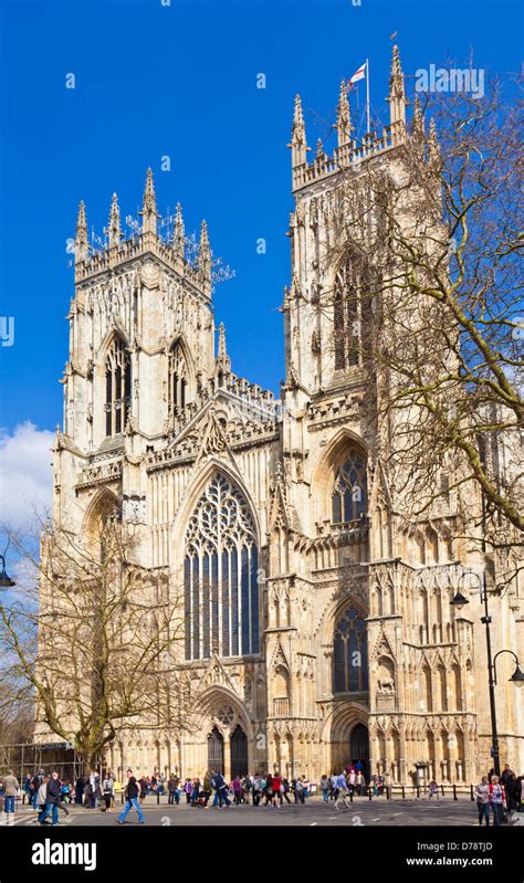 York Minster Gothic Cathedral City Of York Yorkshire England Uk
