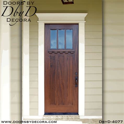 Custom Craftsman Three Lite Door Solid Wood Entry Doors By Decora