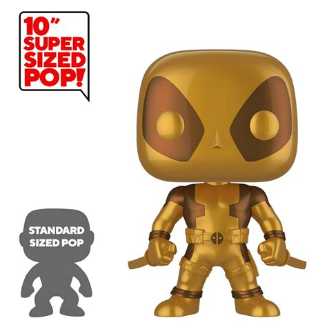 Funko Pop Marvel Deadpool 10 Deadpool Wswords Gold Metallic