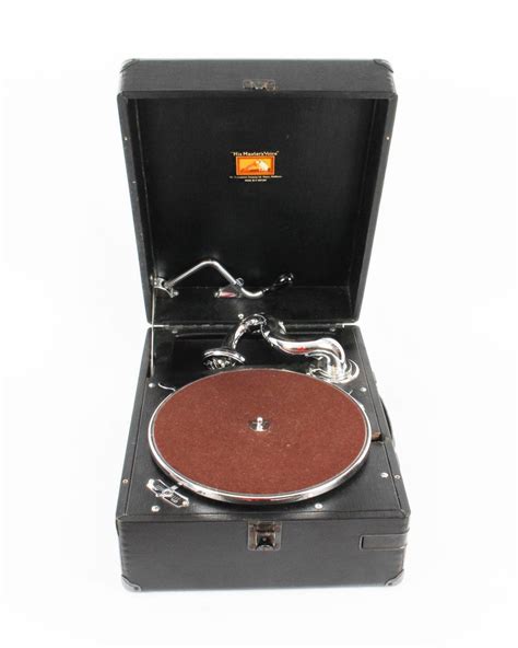 Antique Portable Hmv Gramophone Mod 102e 1934 20th Century At 1stdibs