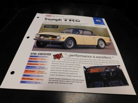 1969 1976 Triumph Tr6 Triumph Stag Spec Sheet Brochure Photo Poster 70