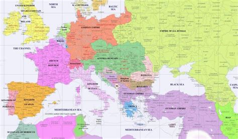 Political Map Of Europe 1800 Full Map Of Europe In Year 1900 Secretmuseum