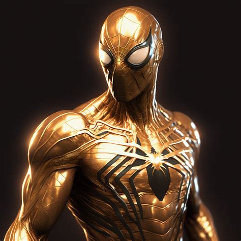 Radiant Golden Spiderman Wallpaper 4k