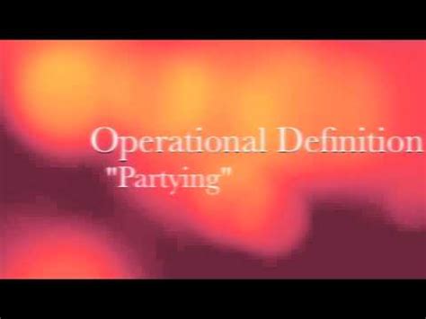 One of the keys to successful research, in addition to careful planning, is the use of operational definitions in measuring the concepts and to begin with, the operational definition is different from the dictionary definition, which is often conceptual, descriptive, and consequently imprecise. Conceptual vs. Operational Definition - YouTube