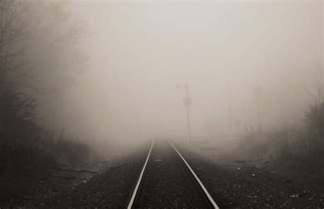 Railroad Tracks In Fog Photograph By Dan Sproul